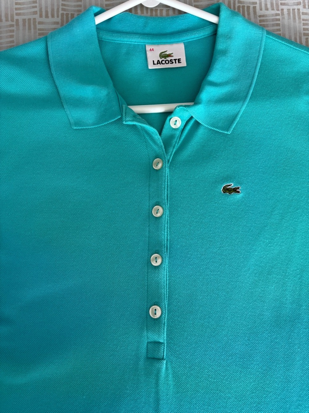 Lacoste Turquoise Polo Shirt with Crocodile Logo